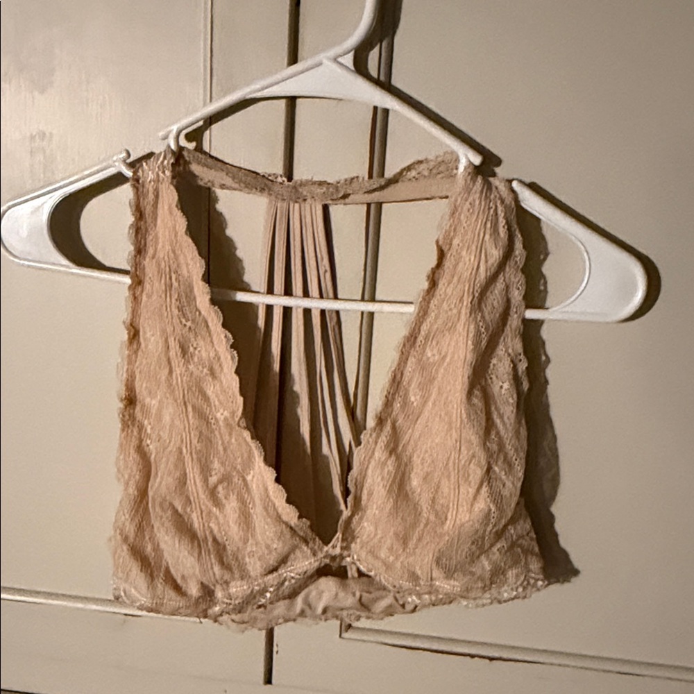 Francesca's Collections Lace Bralette in Beige